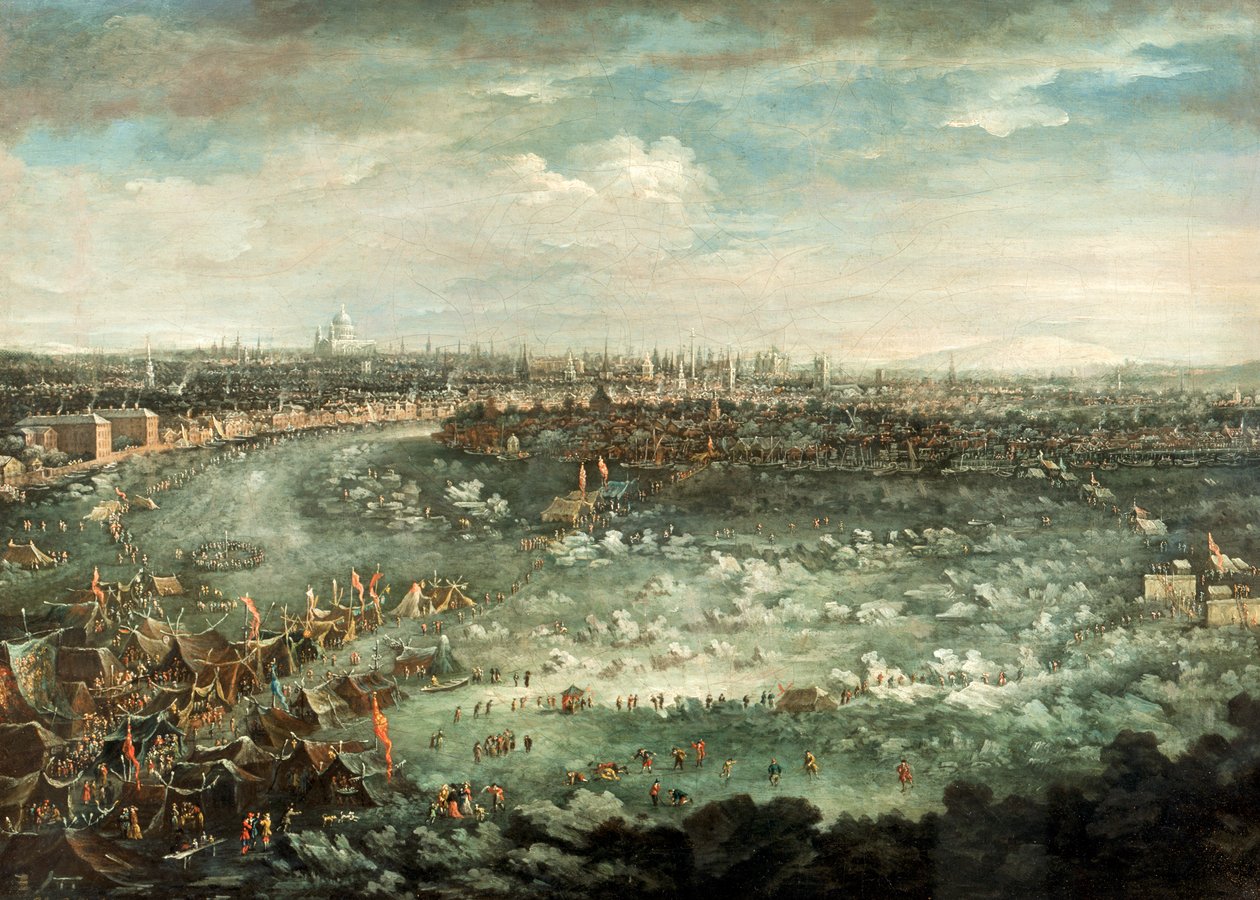 「1739年の大霜の間のテムズ川」 作： ヤン・グリフィエ2世