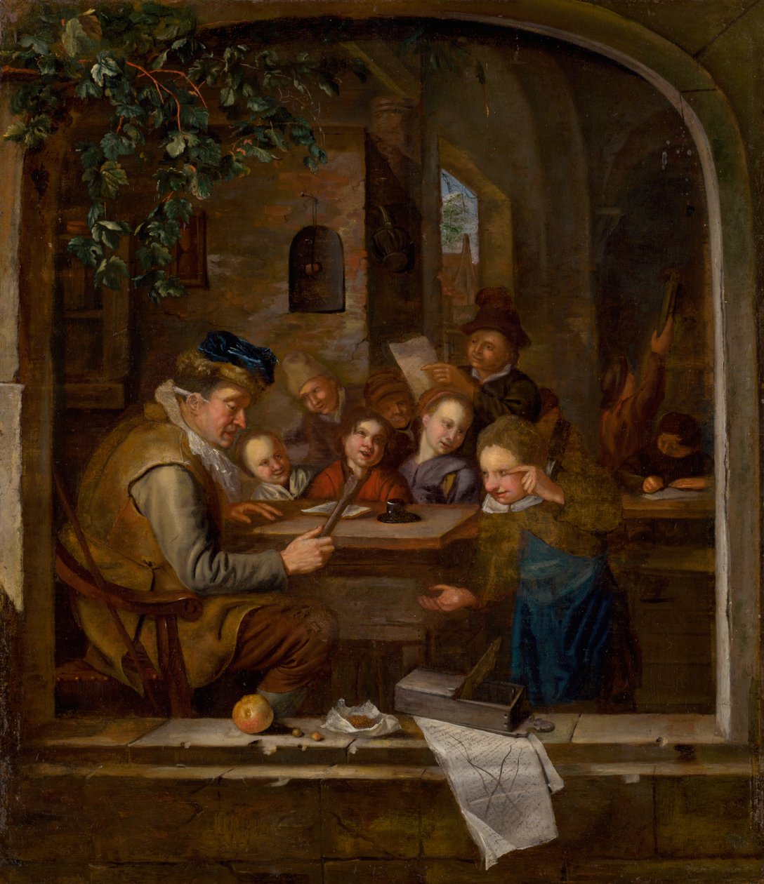 学校、c。 1650。 作： ヤン・ハビックゾーン・スティーン