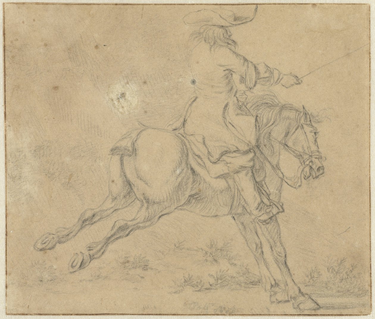 後ろ向き馬のライダー 作： Jan Jacobsz van der Stoffen