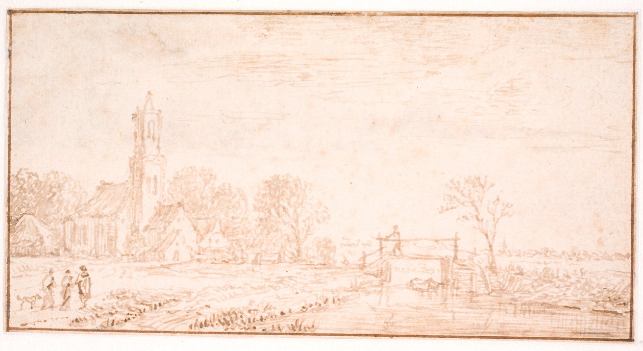 リッセの村の教会 作： Jan Josefsz van Goyen