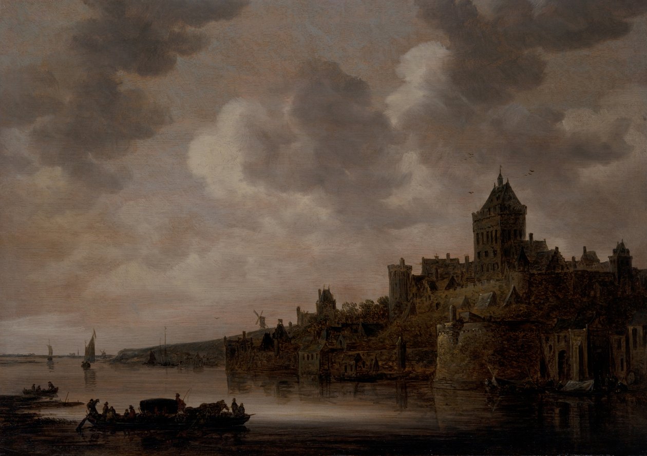 ナイメーヘンのファルクホフ、1640 年代頃（パネルに油彩） 作： ヤン・ジョセフス・ヴァン・ゴイエン