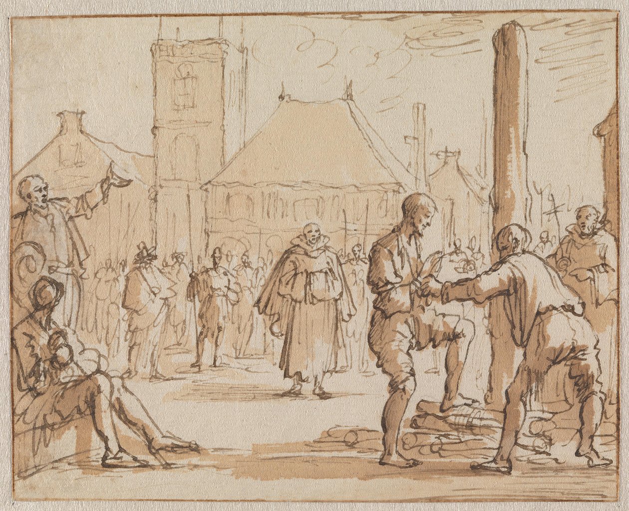 1569年、アムステルダムでピーテル・ベクイェンが火刑台に登る 作： ヤン・ルイケン