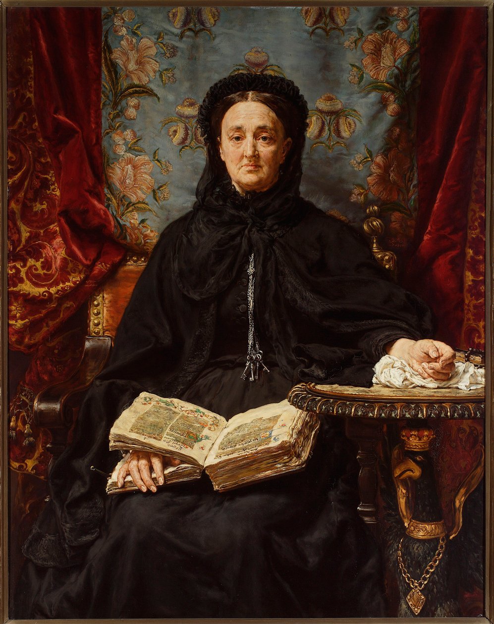 アダム・ポトツキ夫人のカタリナ・ブランニツカ・ポトツカ（1825-1907）の肖像画 作： ヤン・マテイコ