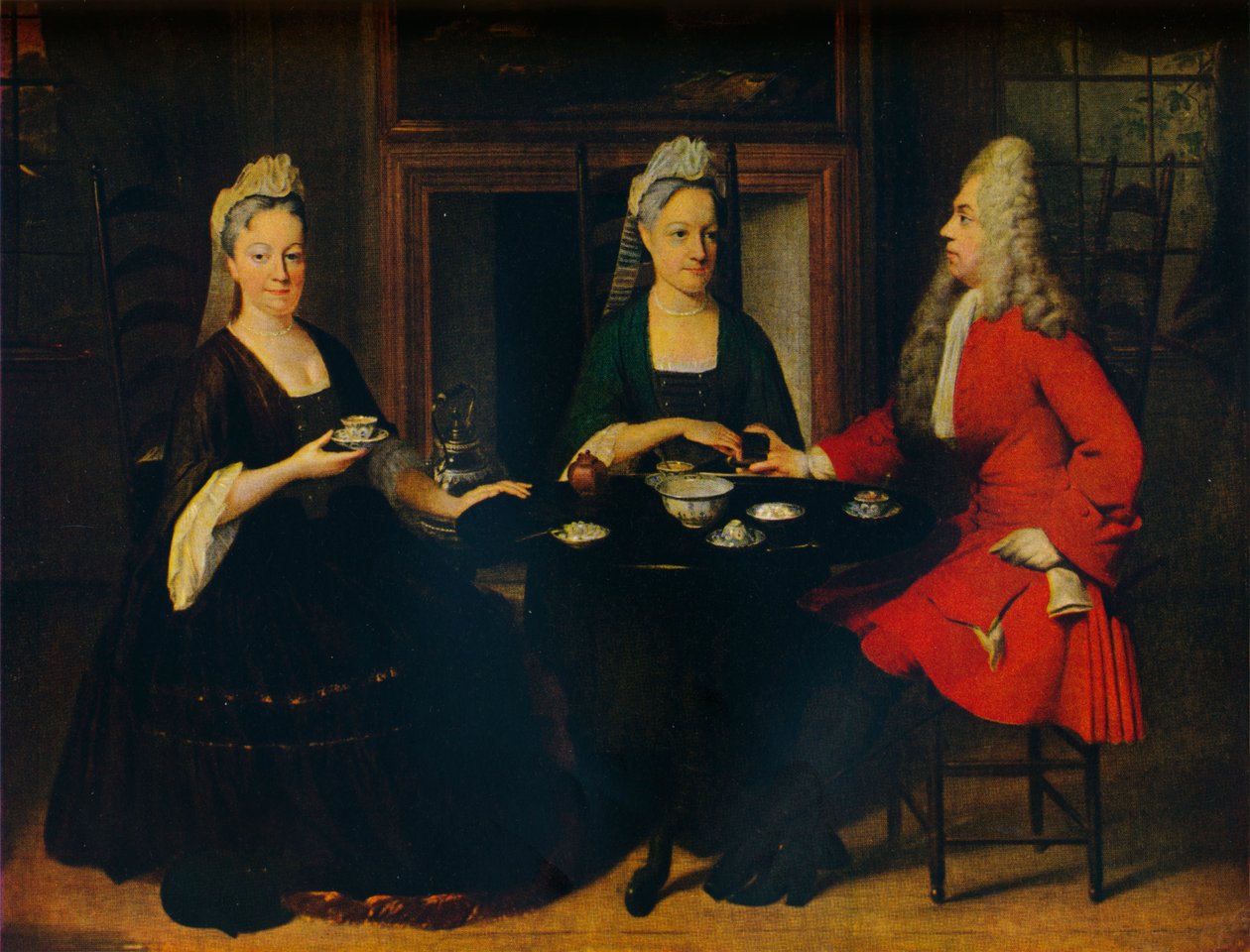 カンバセーション・ピース」、c1735 作： Jan Maurits Quinkhard