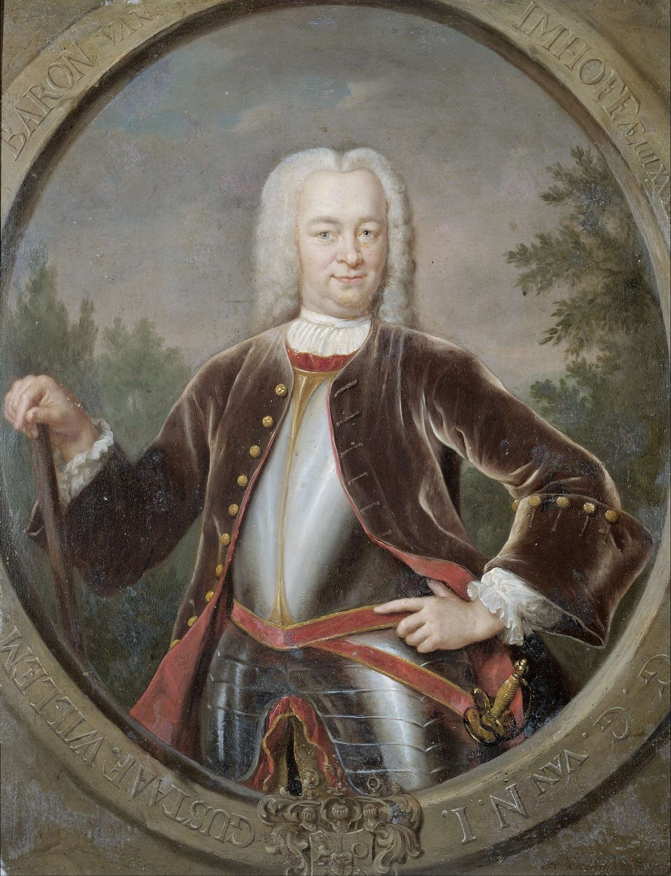 オランダ：グスタフ・ウィレム・ファン・イムホフ男爵（1705-50）。総督（1743-50年） オランダ東インド会社総督グスタフ・ウィレム・ファン・イムホフ男爵の肖像画 作： Jan Maurits Quinkhard