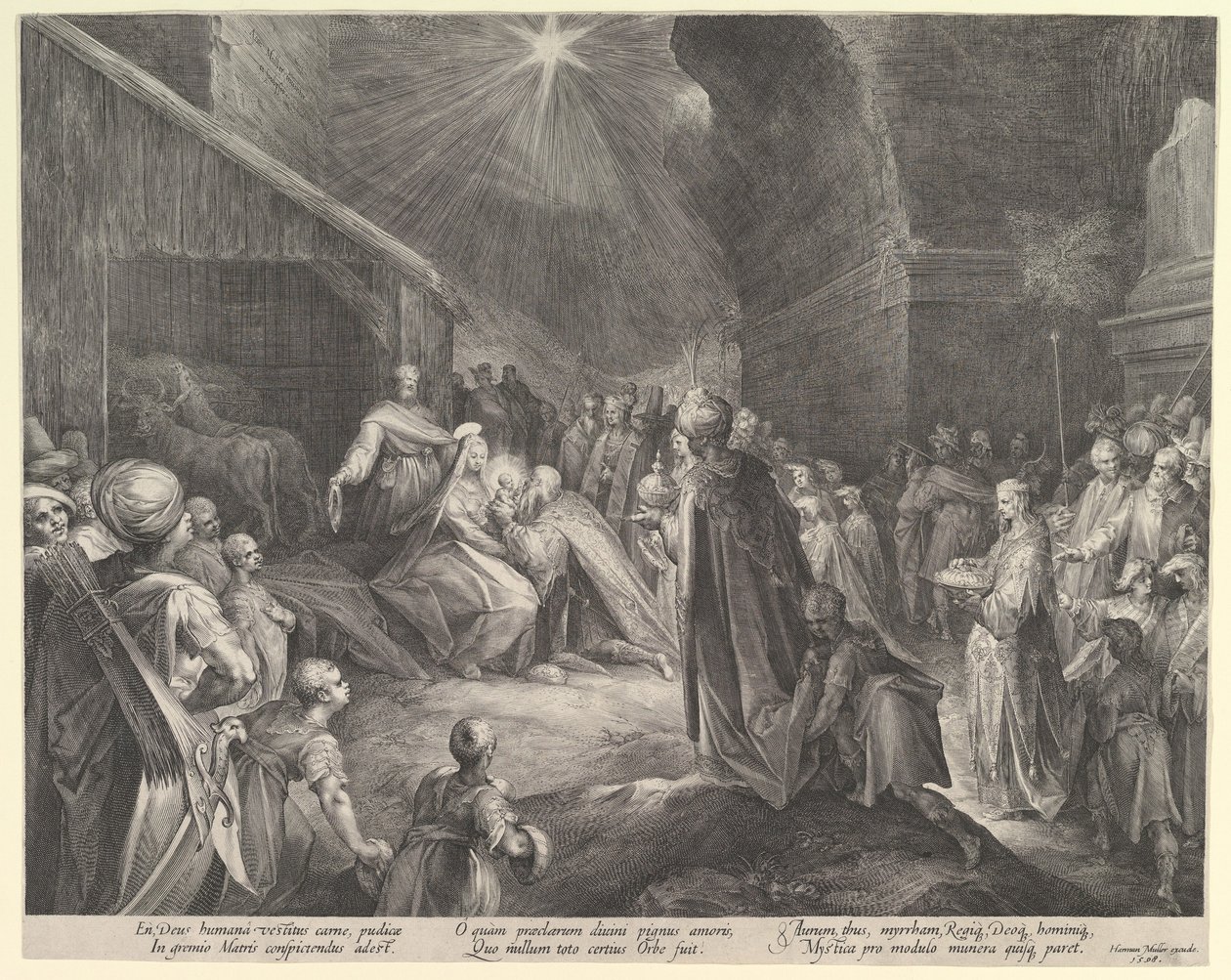 賢者の崇拝、ca。 1626年。 作： ヤン・ミュラー