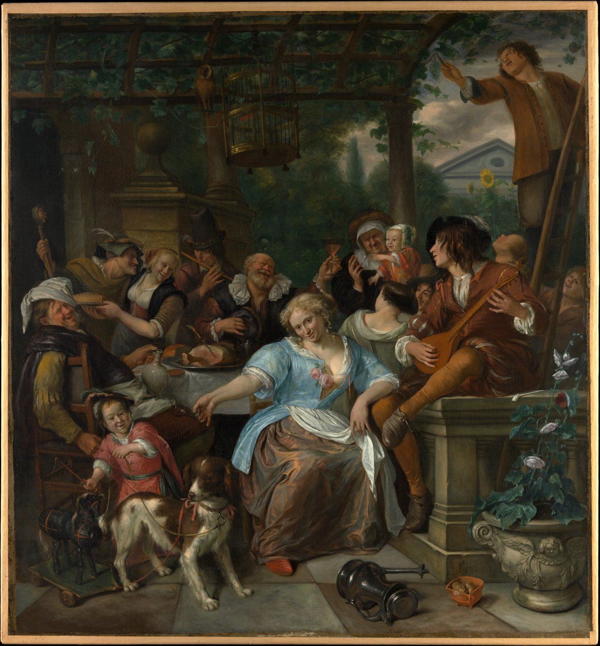 テラスの陽気な一行 作： Jan Steen