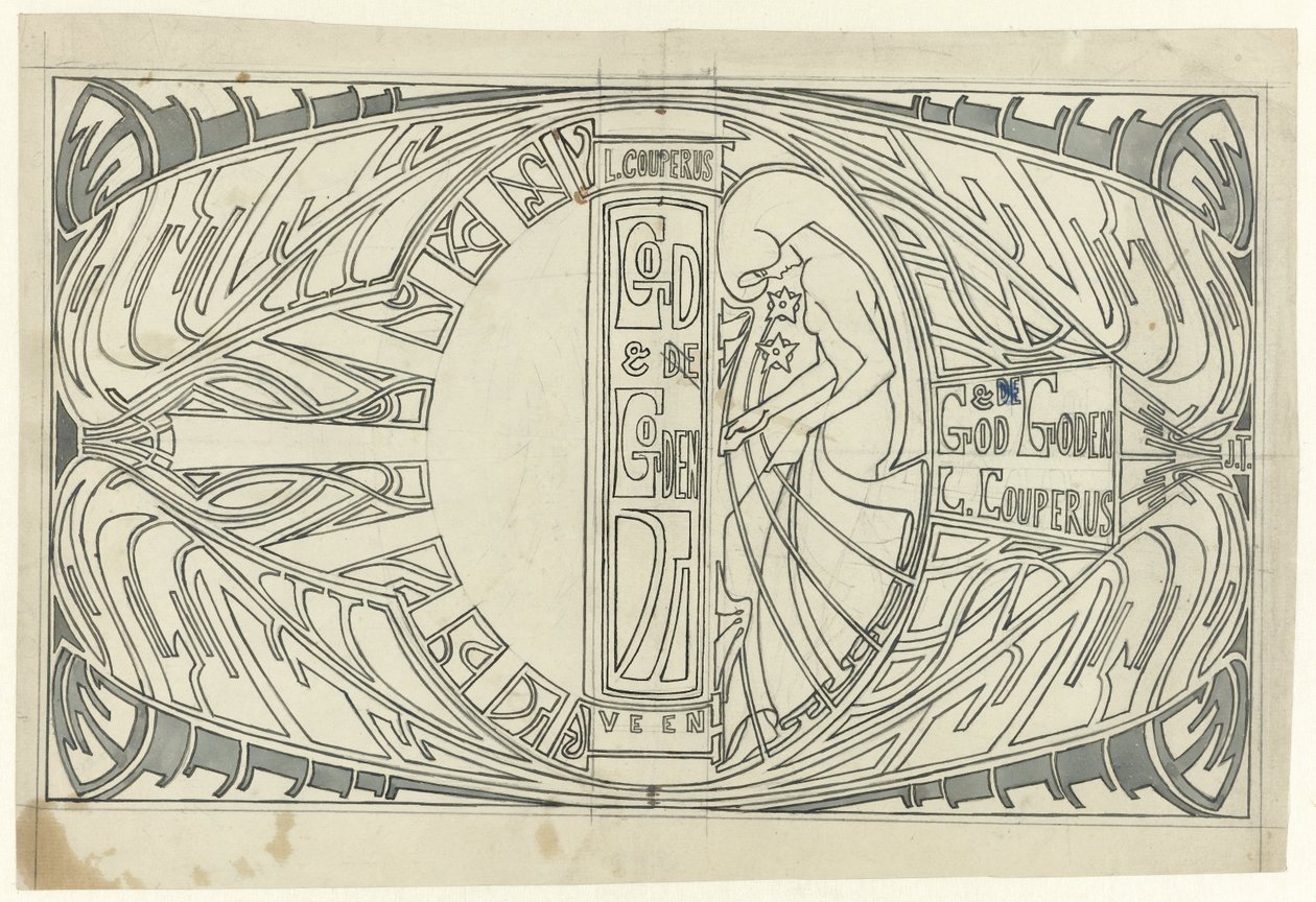 装丁のデザイン: Louis Couperus, God en Gods, 1903 作： ヤン・トゥーロップ