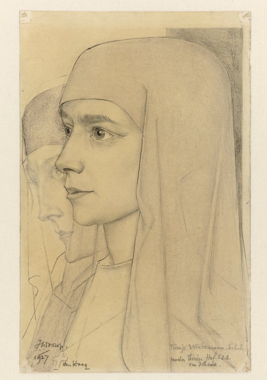 Treesje Westermann の肖像、Mother Terese Huf van Bethanië 作： ヤン・トゥーロップ