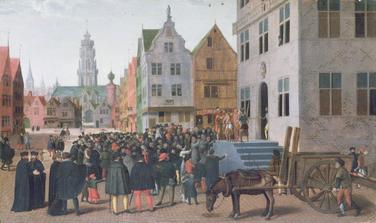 Ecce Homo (Cristo mostrado ao povo) c.1565 (óleo sobre tela) 作： ヤン・ヴァン・ウェヘレン