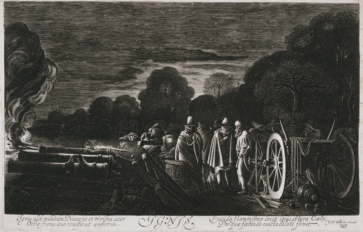 The Four Elements, Fire (Ignis), c. 1614–1622 (エッチング) 作： ヤンファンデIIベルデ