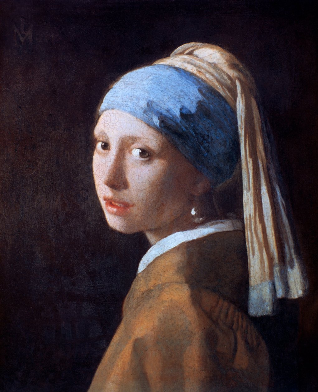 真珠の耳飾りの少女、c1665 作： ヤン・フェルメール・ファン・デルフト