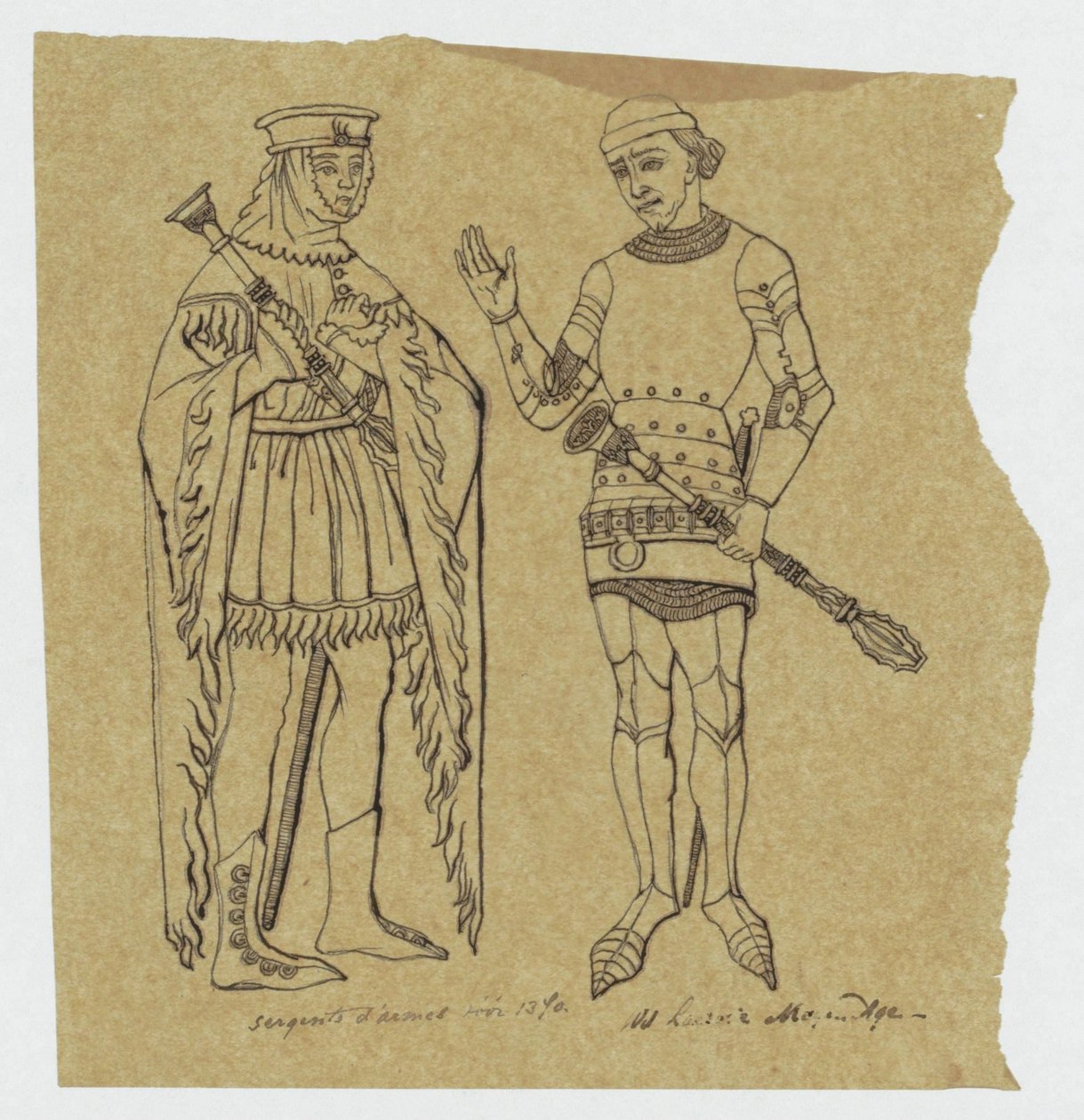 Zwei mittelalterliche Soldaten vor 1370 作： ヤン・ベス