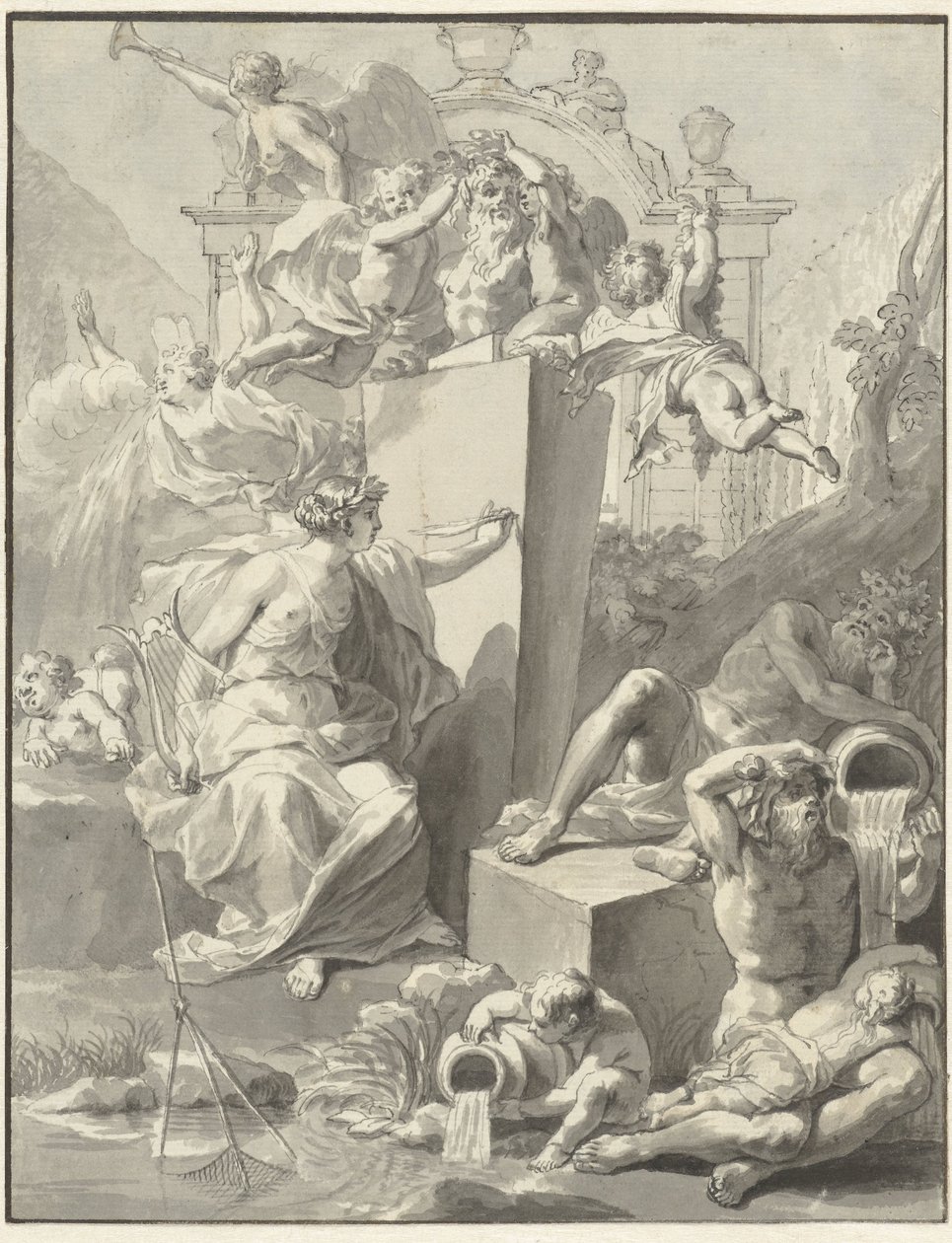 W. van der Hoeven によるタイトル ページのデザイン、Westermeer、1721 年 作： ヤン・ワンデラー