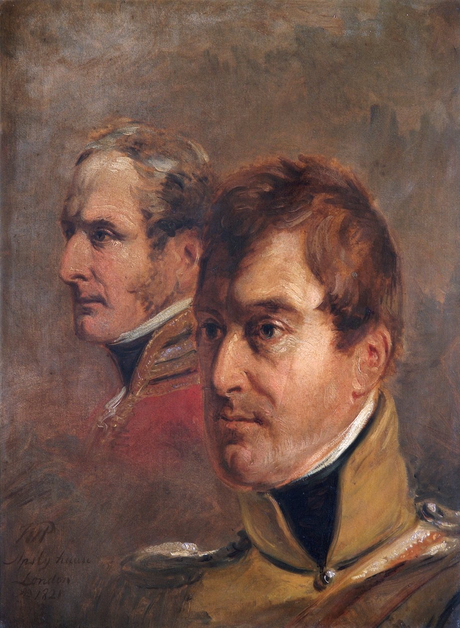 Major-General Sir Frederick Cavendish Ponsonby e Major-General Sir Colin Campbell (óleo sobre tela) 作： ヤン・ウィレム・ピーネマン
