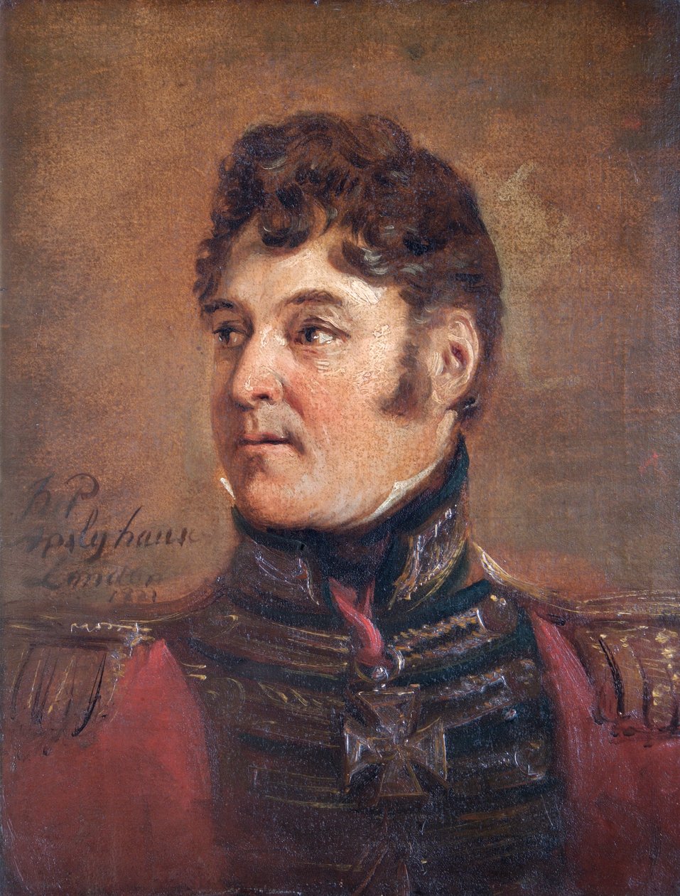 コリン・ハルケット将軍の肖像、イギリス兵、1821年。 作： ヤン・ウィレム・ピーネマン