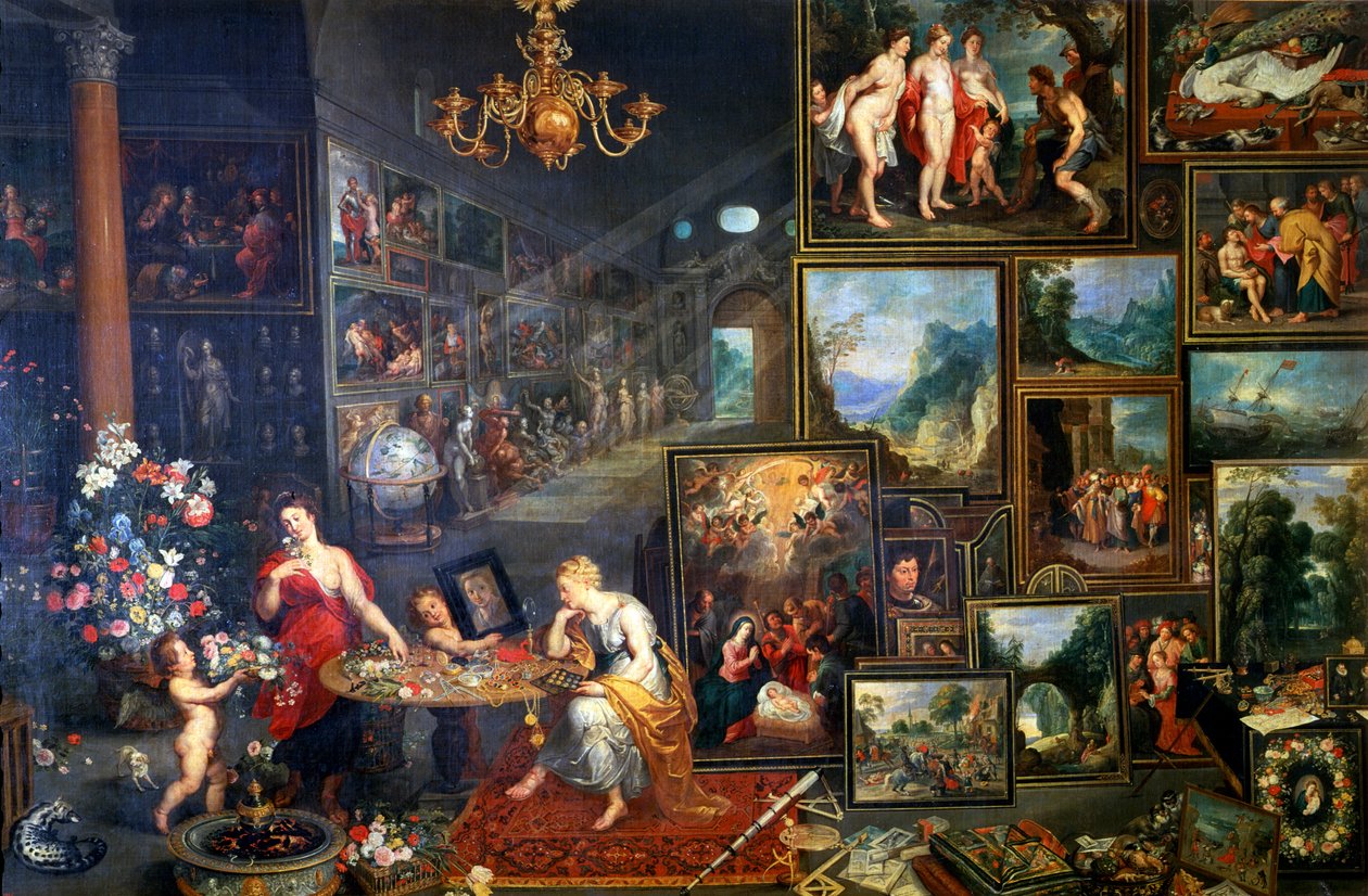 視力と嗅覚の寓意、c1590-1625 作： ヤン・ザ・エルダー・ブリューゲル
