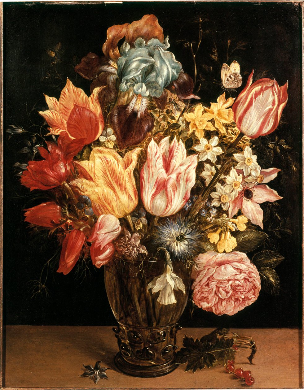 チューリップの花束 ヤン・ブリューゲル（またはブリューゲル、ブリューゲル、ブリューゲル）（前者はブリューゲル・ド・ヴェロア）の絵画（1568-1625年）。17世紀。個人蔵 作： ヤン・ザ・エルダー・ブリューゲル