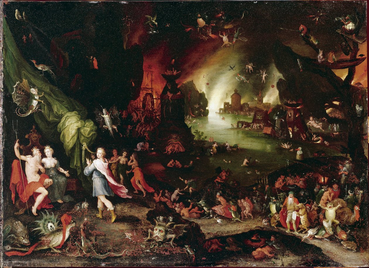 冥界のオルフェウス」 ヤン・ブリューゲルの絵画 Le Vieux calls Bruegel de Velours (Brueghel or Breughel) 作： ヤン・ザ・エルダー・ブリューゲル