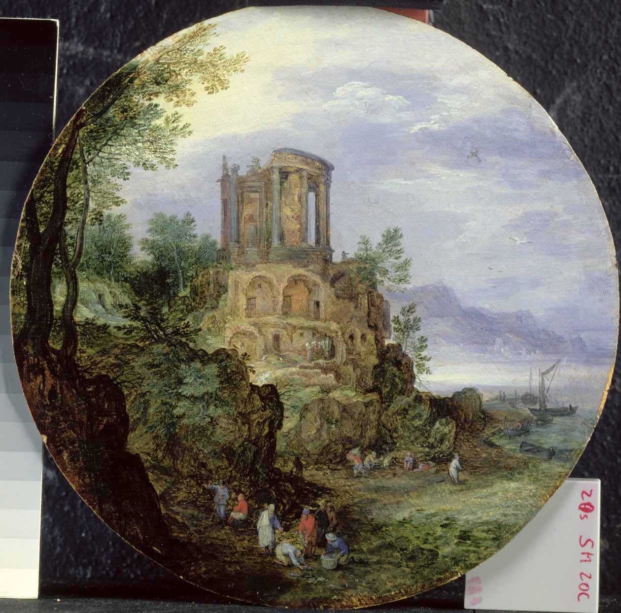 チボリのベスタ神殿がある南海岸の風景、1595年 作： ヤン・ザ・エルダー・ブリューゲル
