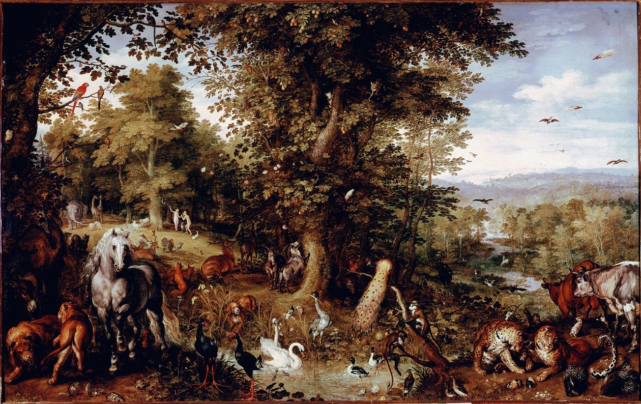 Das ewige Paradies: Alle Tiere der Schöpfung in Paaren dargestellt von Jan the Elder Brueghel