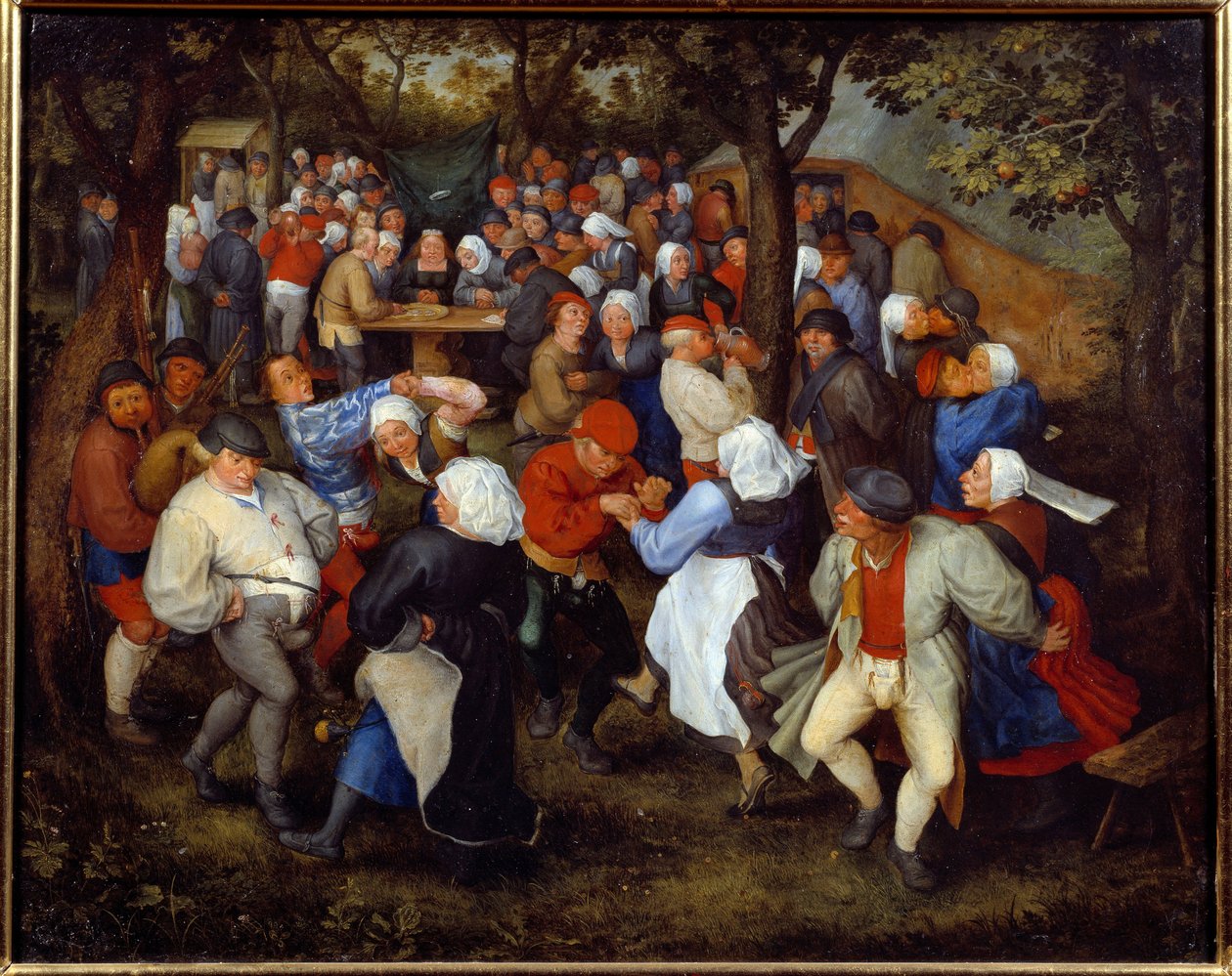 薔薇の宴、あるいは婚礼の舞。Jan I Brueghel Dit De Velours（1568-1625）の絵 Ec.フラム 作： ヤン・ザ・エルダー・ブリューゲル