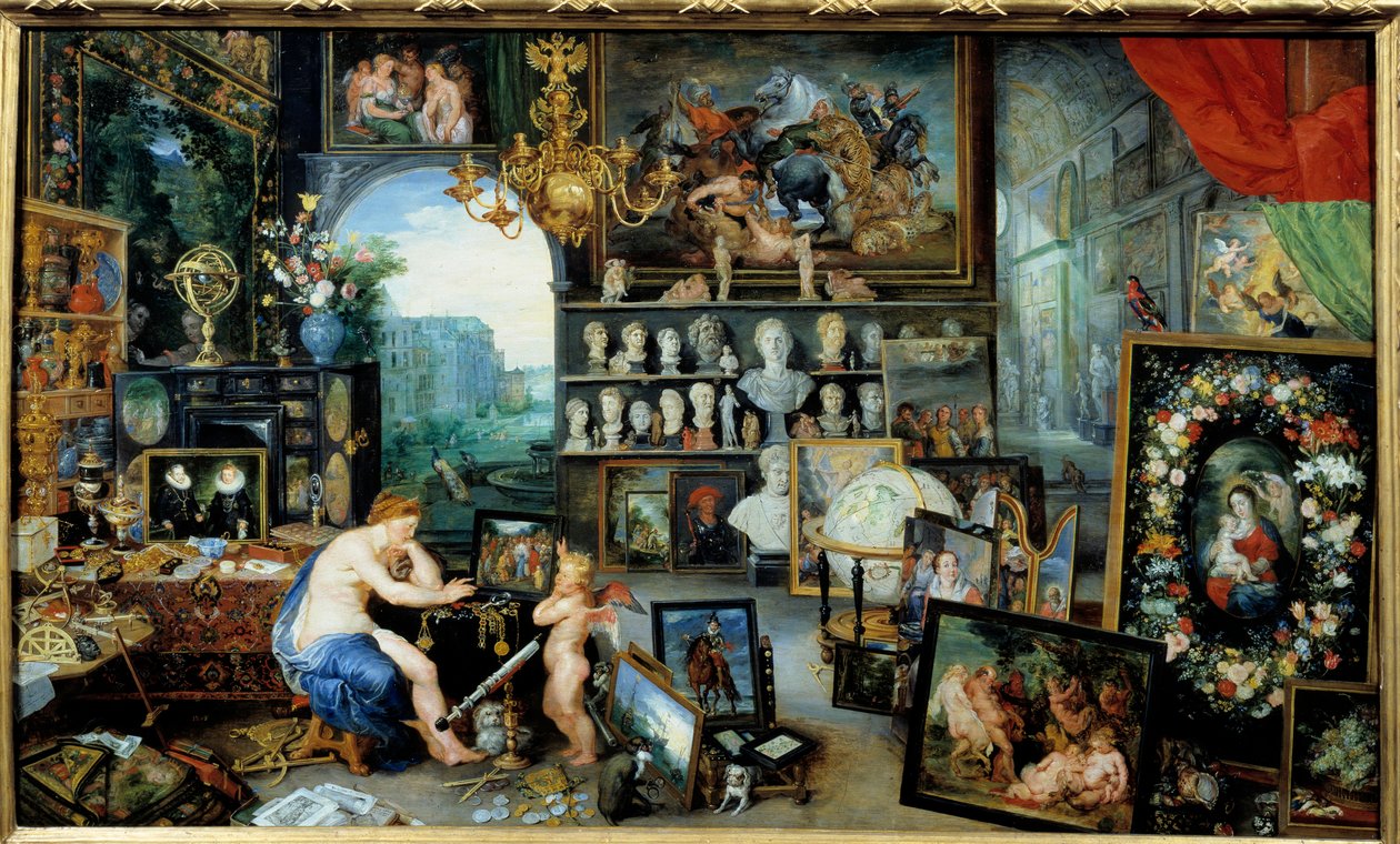 景色五感のアレゴリー ヤン・I・ブリューゲル Dit De Velours（1568-1625）の絵画 Ec.フラム 作： ヤン・ザ・エルダー・ブリューゲル