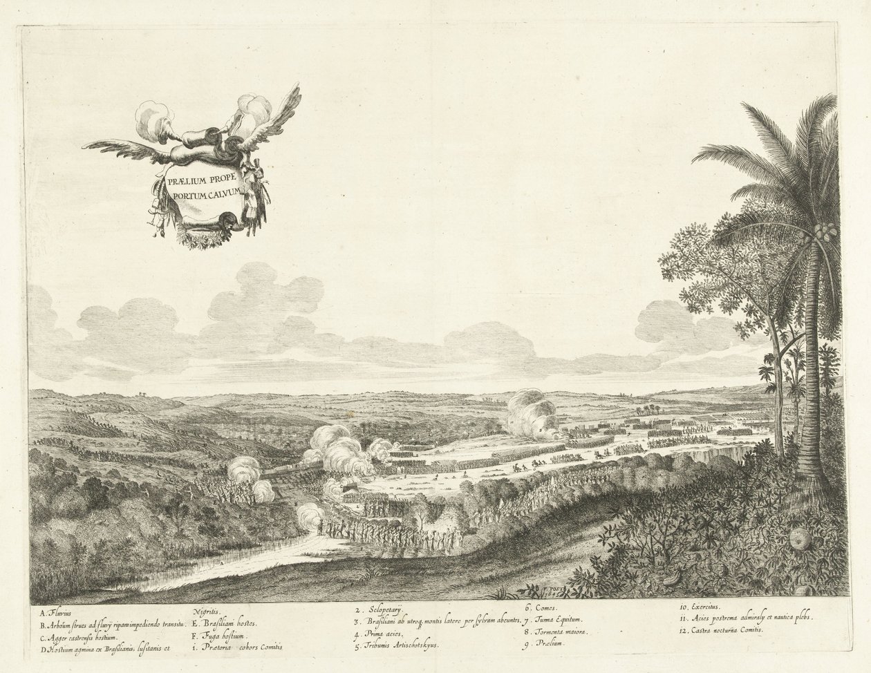 Gevechten bij Porto Calvo、1637 ボールド ハーバー付近の戦い (オブジェクトのタイトル) 作： Jan van Brosterhuyzen