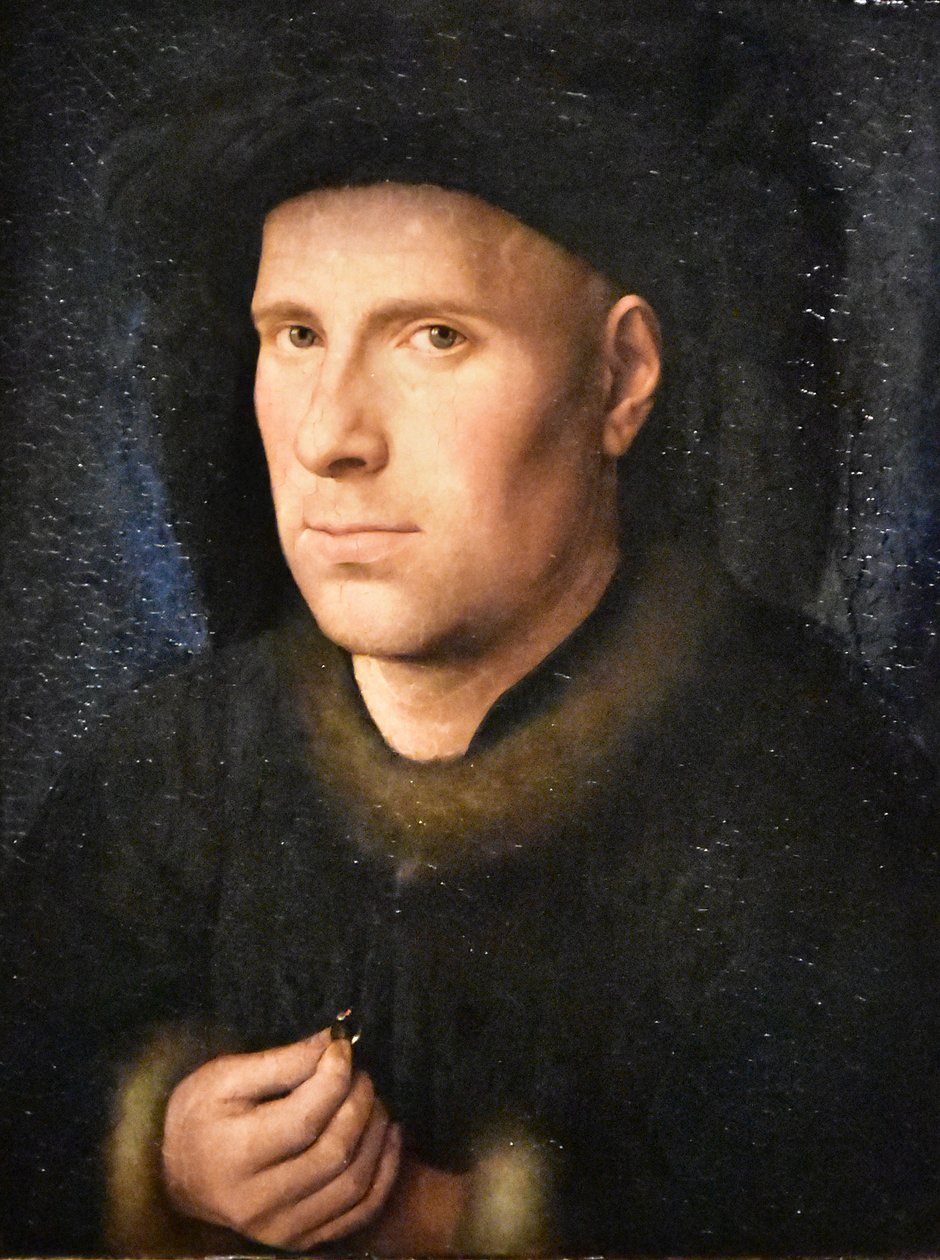 ドイツ語：Der Goldschmied Jan de Leeuw (1401- nach 1456) ヤン・デ・レーウの肖像 作： ヤン・ファン・エイク