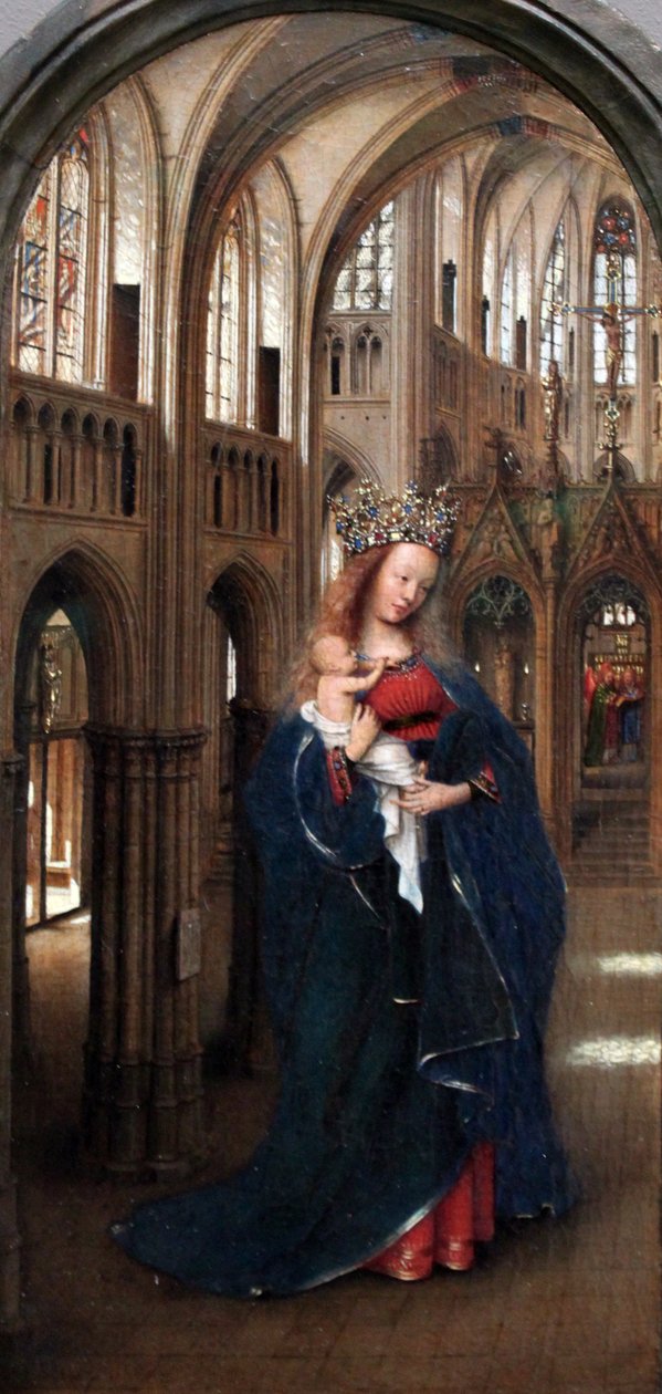 ドイツ語：Die Madonna in der Kirche 教会のマドンナ 作： ヤン・ファン・エイク