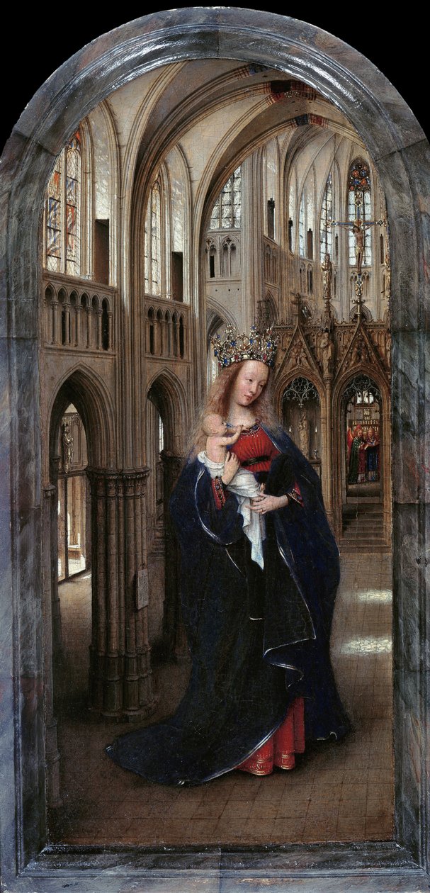 ドイツ語：Die Madonna in der Kirche 教会のマドンナ 作： ヤン・ファン・エイク