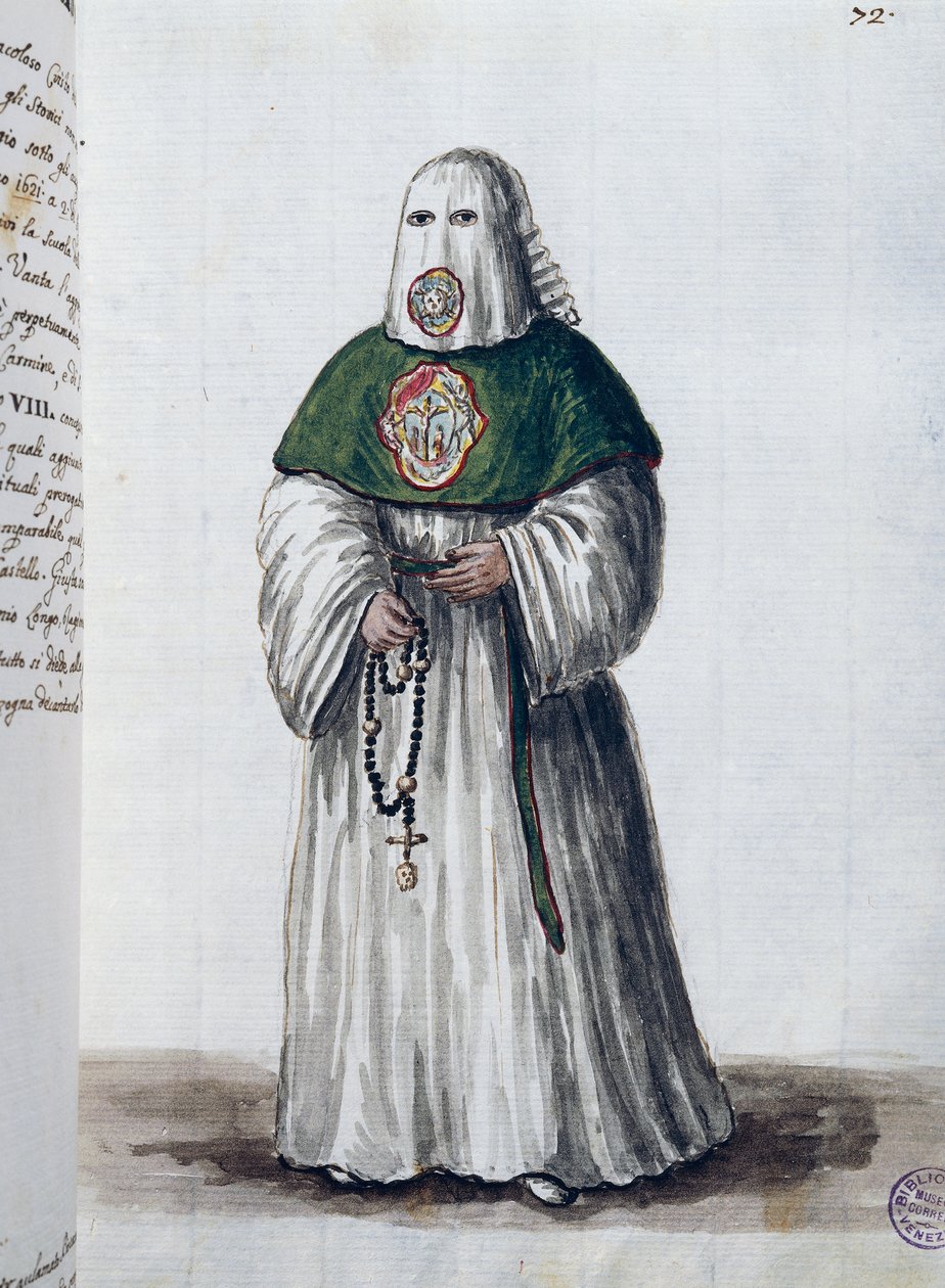 ヴェネツィアのサン・ジョヴァンニ・イン・オレオ教会に設立され、1621年にローマのサン・ロッコのコンフラタニティと合併したキリストの被選挙権のコンフラタニティ、第2巻f72、ジョヴァンニ・ディ・グレーベンブローク（1731-1807）著。 作： ヤン・ヴァン・グレーベンブローク