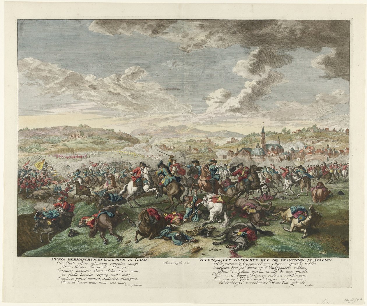 北イタリアの騎馬戦、1702～1703年頃 Pugna Germanorum et Gallorum in Italia / イタリアにおけるドイツ軍とフランス軍の戦い (オブジェクトのタイトル) 作： ヤン・ファン・フクテンブルク