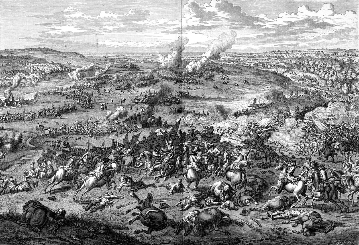 1704年8月13日、バイエルン、ホックシュタットの戦い、1903年。 作： ヤン・ファン・フクテンブルク