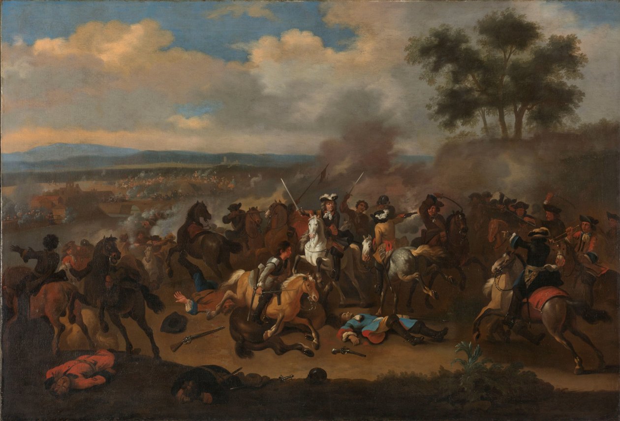 ボインの戦い、アイルランド、ジェームズ 2 世とウィリアム 3 世の間、1690 年 7 月 12 日 作： ヤン・ファン・フクテンブルク