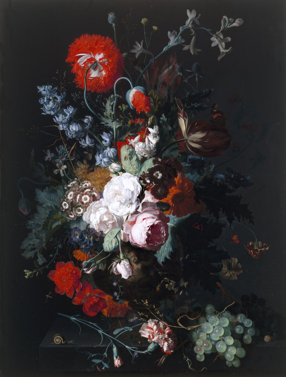花と果物の静物、1715年 作： ヤン・ヴァン・ホイサム
