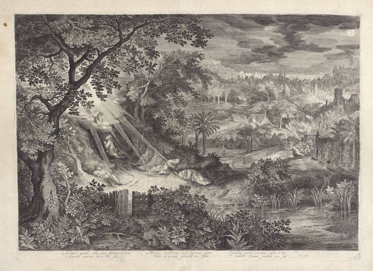 ゲッセマネの園でのキリストのいる風景 作： Jan van Londerseel