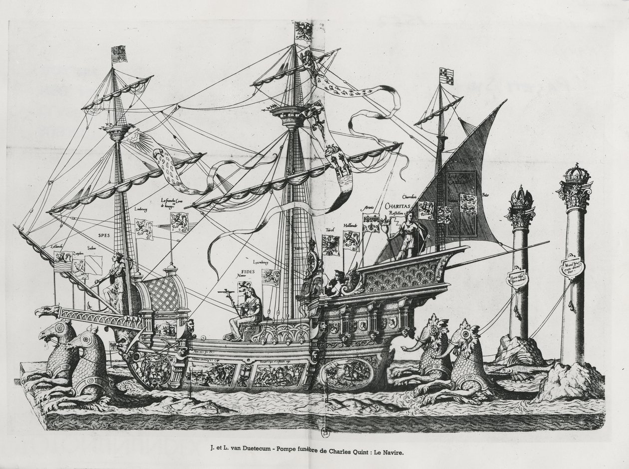 チャールズ5世皇帝の葬列、1559年の凱旋船 作： ヤン・ヴァンとドテクムドテクム長老