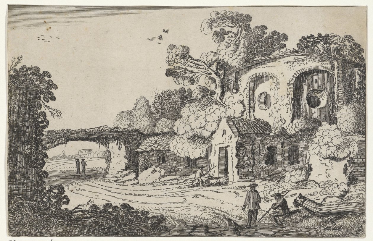 Landschap met oude burcht 廃墟の風景（連載タイトル） 古代遺跡と最も美しい地域のいくつか（シリーズタイトル） 作： ヤン・ファン・デ・ベルデ（II）