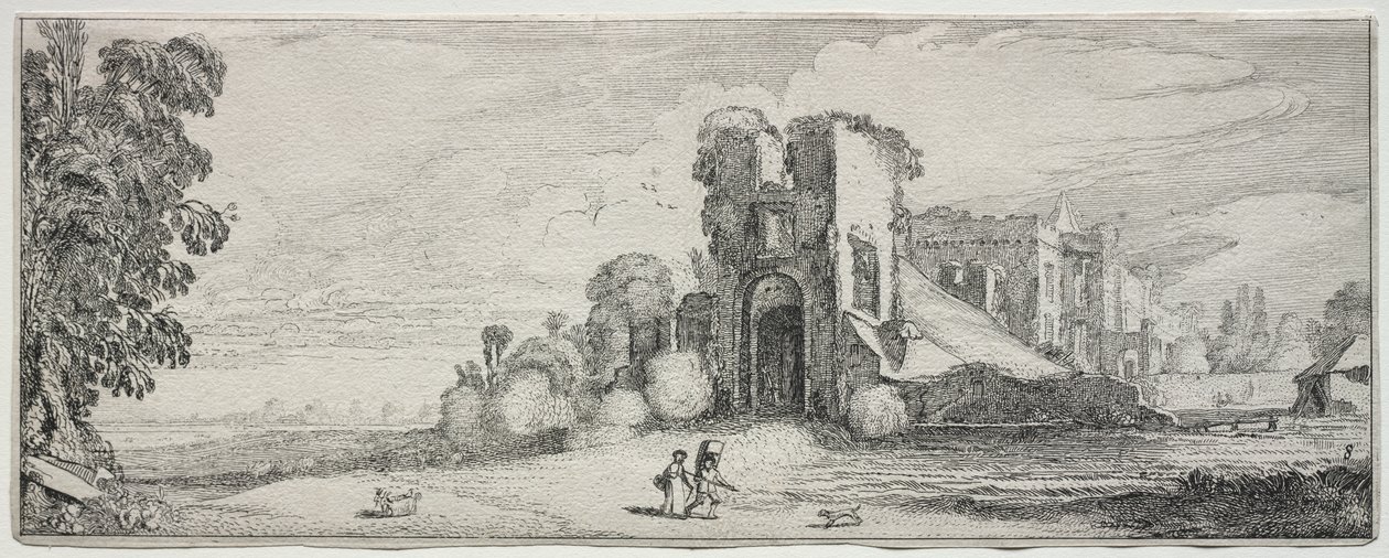 いくつかの心地よい風景と古代遺跡の遺跡: Brederode Castle 作： ヤンファンデヴェルデII