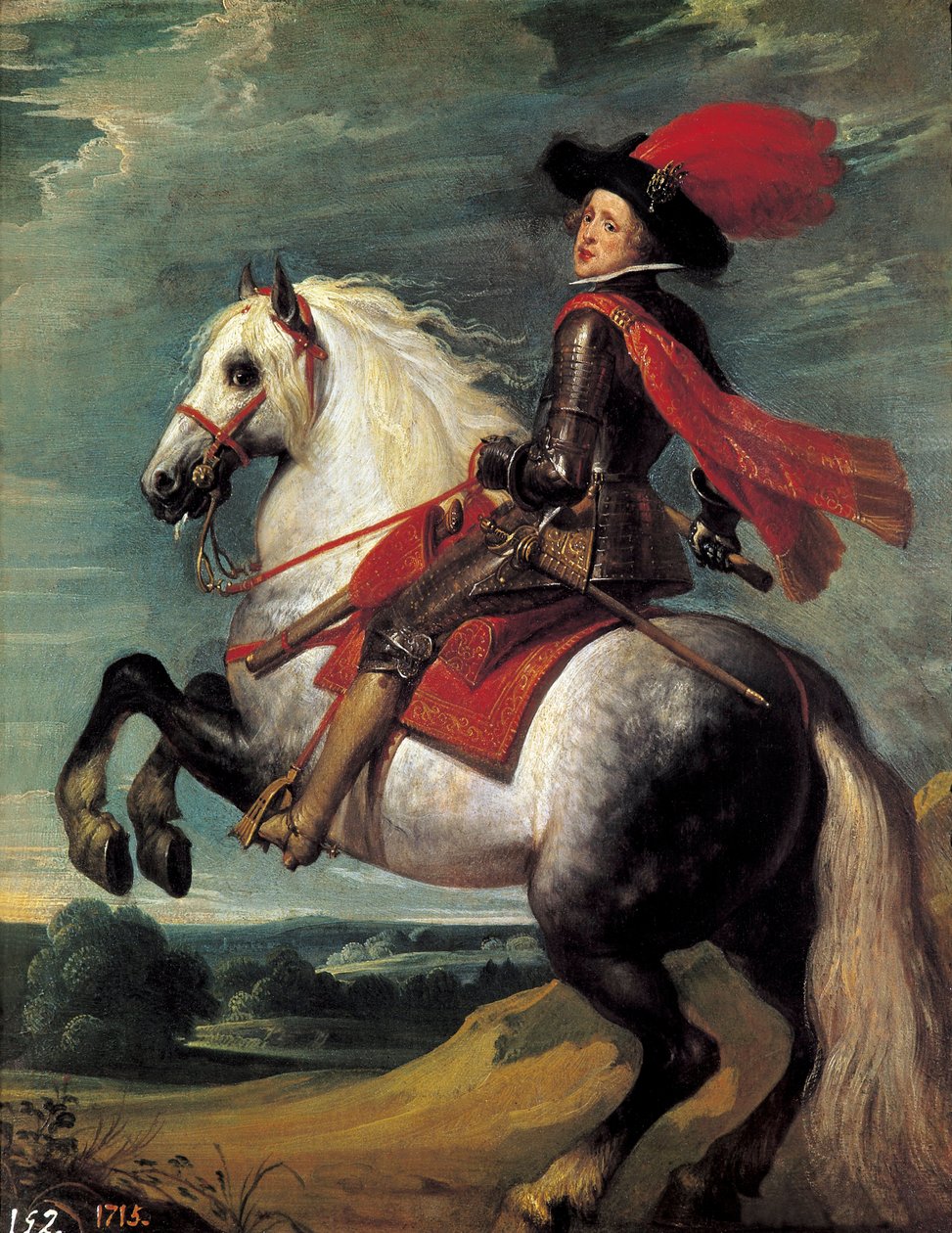 フィリップ4世の騎馬像フィリップ4世（1605-1665）、20歳の時に描かれたスペイン王。ヤン・ファン・ケッセルI dit Le Vieux（1626-1679）による絵画 作： ヤン・ヴァン・ザ・エルダー・ケッセル