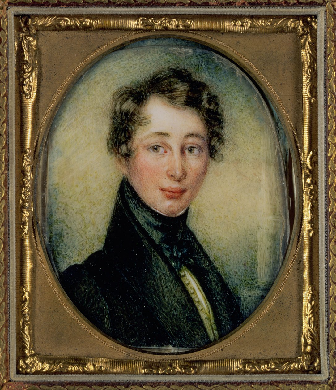 1830年18歳のチャールズディケンズ（1812-70）の肖像 作： ジャネット・ロス