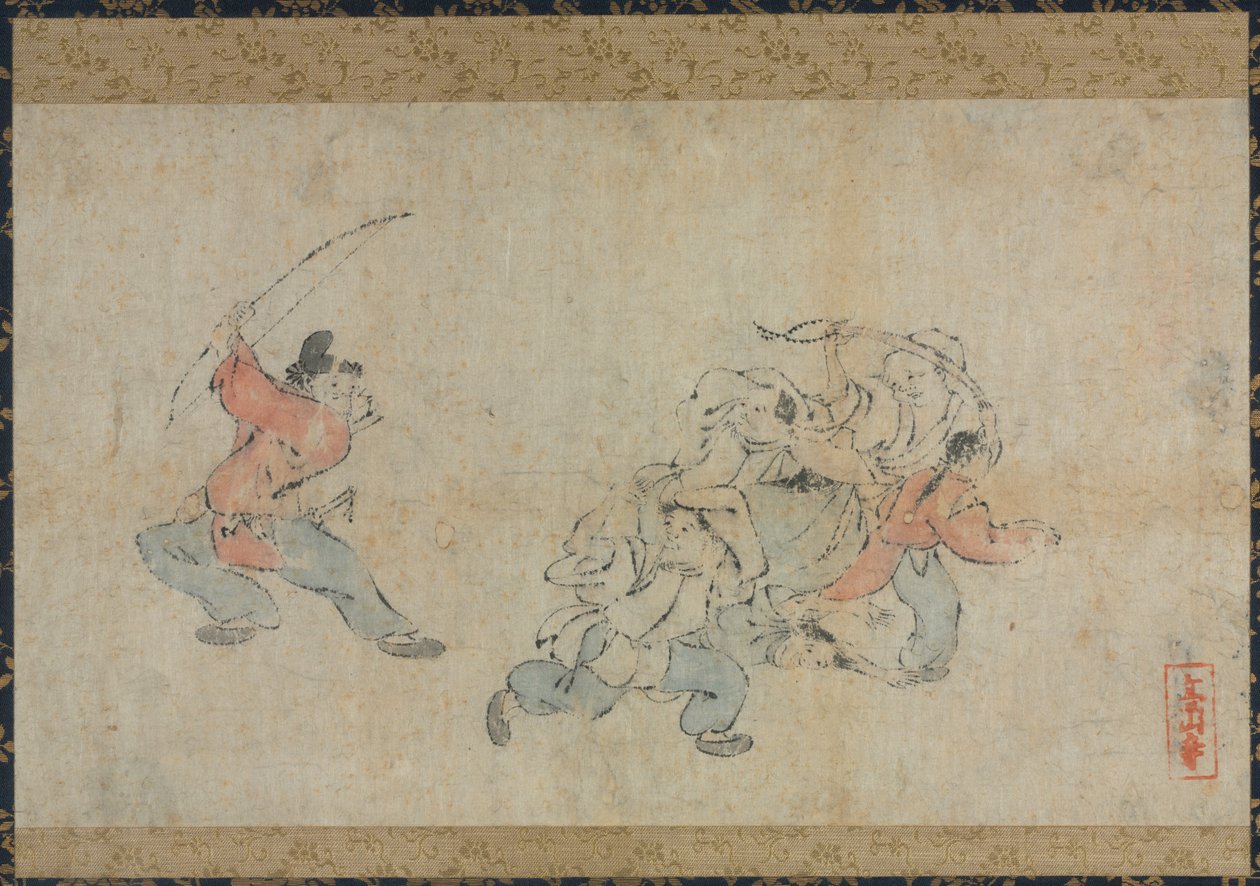 鳥羽絵 作： 日本、江戸時代