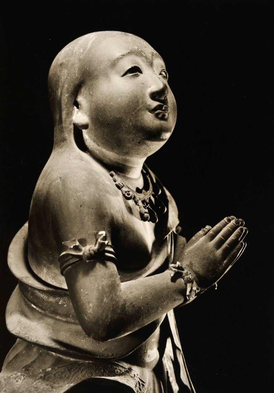 アテンダント、8世紀から、奈良時代、東大寺、日本、1950 作： 日本の写真家