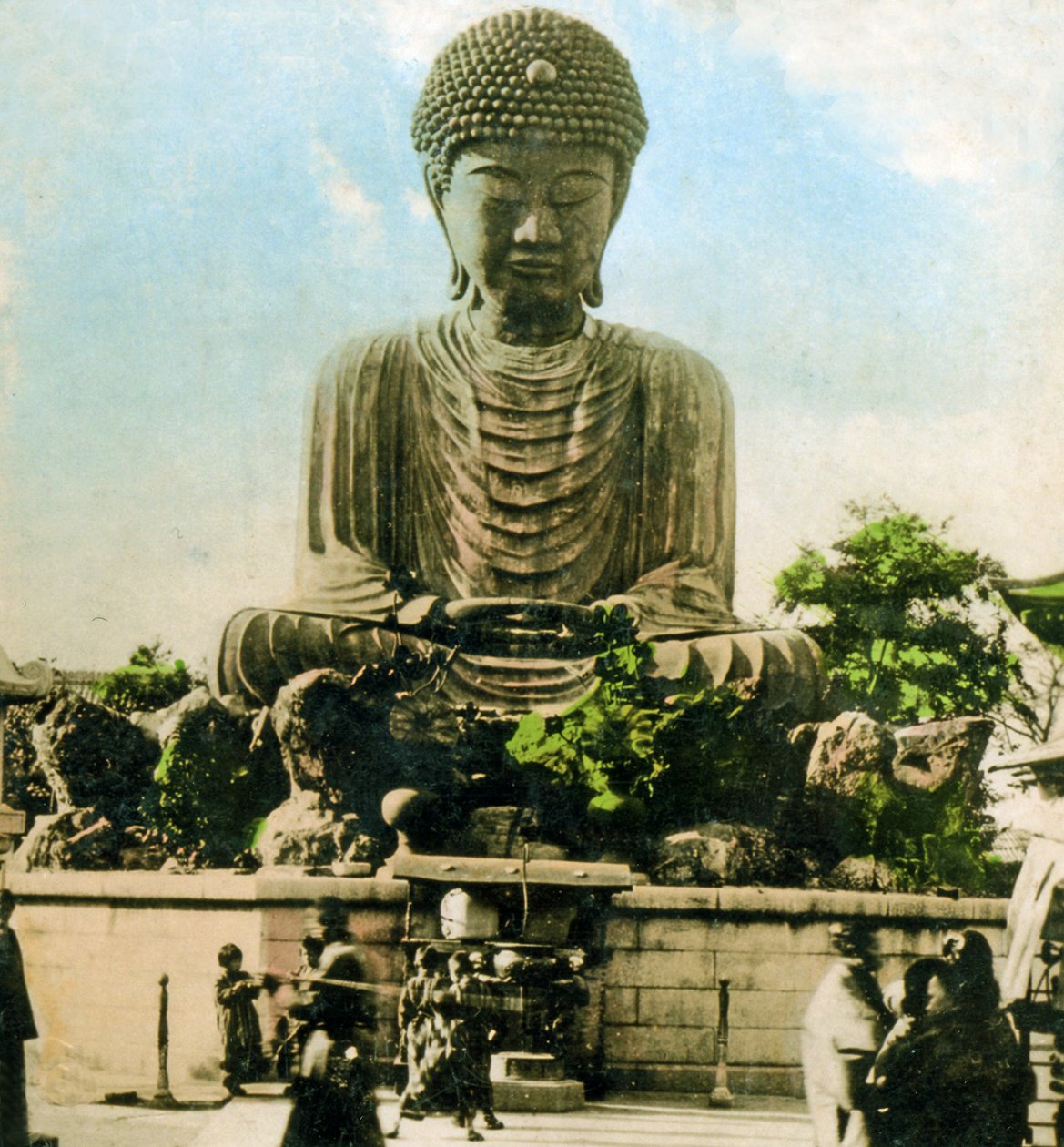 神戸の大仏、1900年頃（アルブメン写真） 作： 日本の写真家