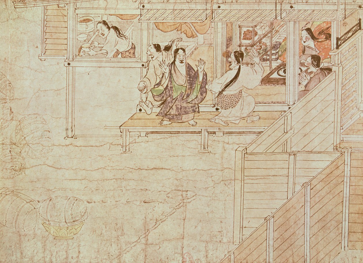 Detail from Shigisan Engi Emaki, Kamakura Period  作： 日本語学校