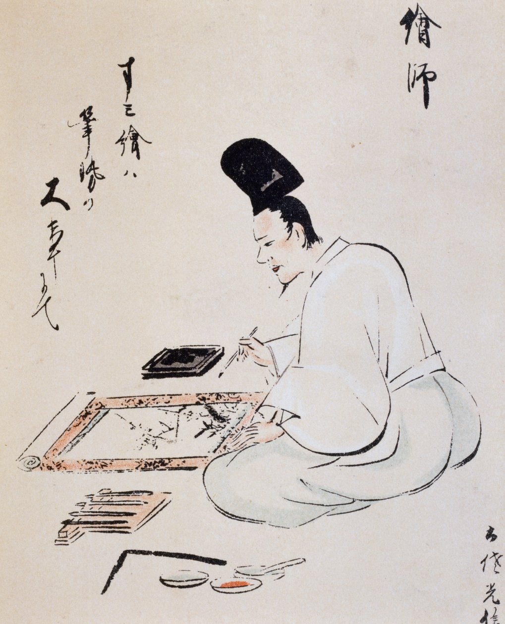水墨画、デッサン、土佐派、日本文明、江戸時代 作： 日本語学校