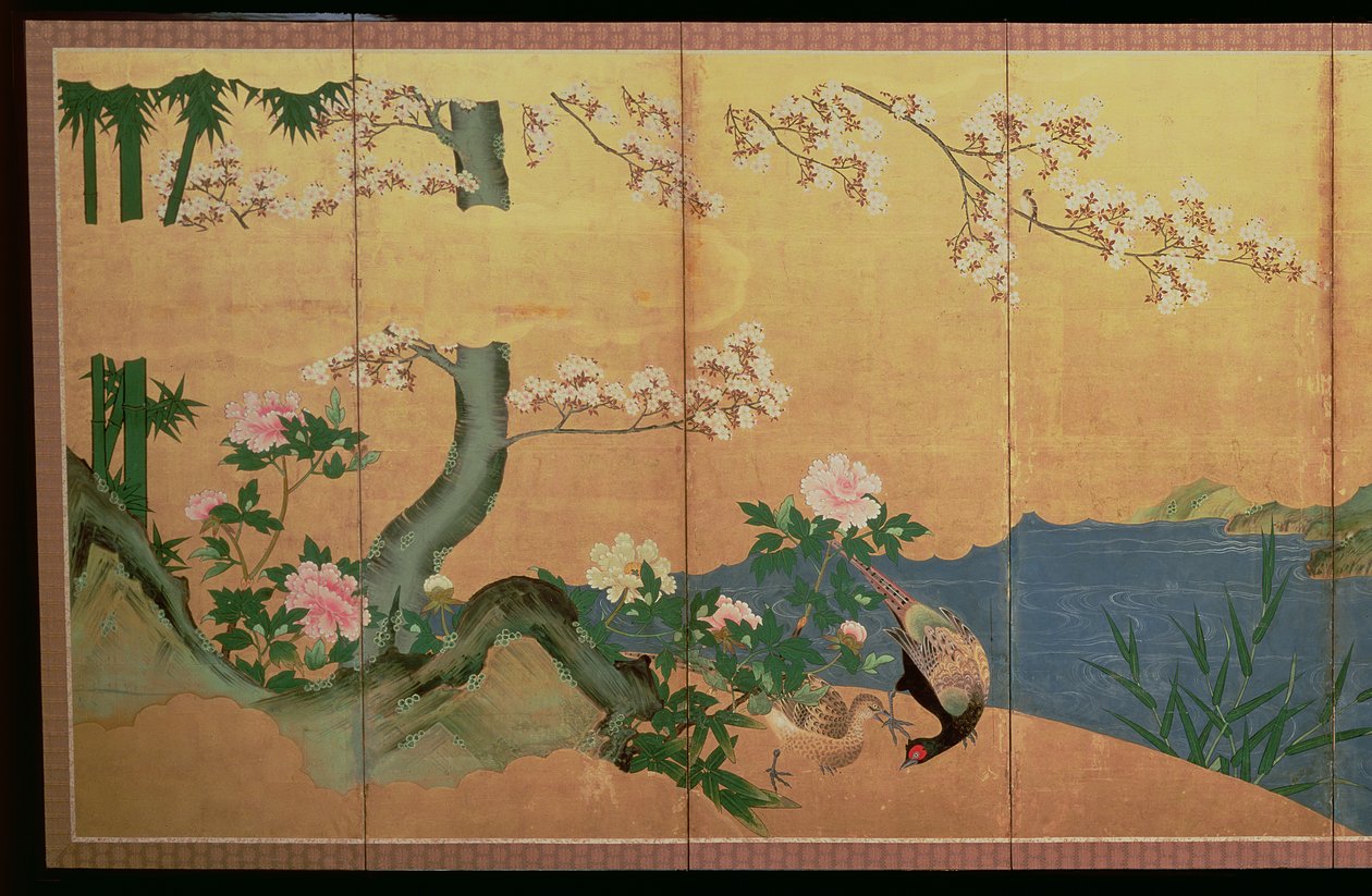 菖蒲の島、江戸時代の小川のサギ 作： 日本語学校