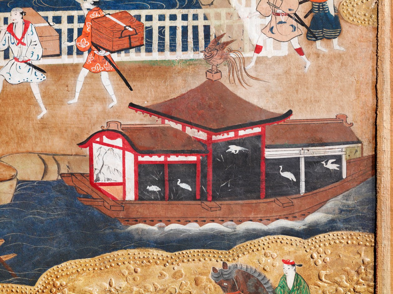 長一屏風 - 八曲一双屏風（絵画） 作： 日本語学校