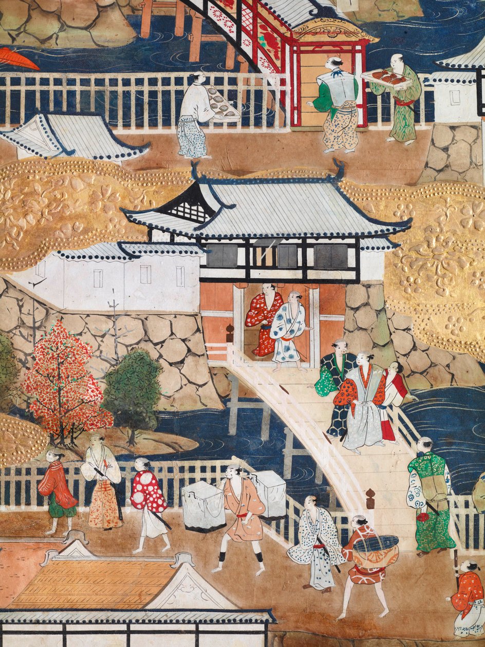 長一屏風 - 八曲一双屏風（絵画） 作： 日本語学校
